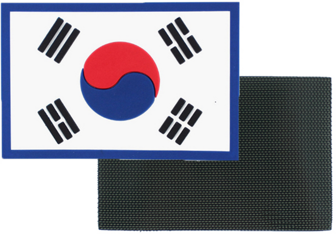 꾸니스토리 실리콘패치 태극기약장 컬러 군인 군대 군용 패치 와펜