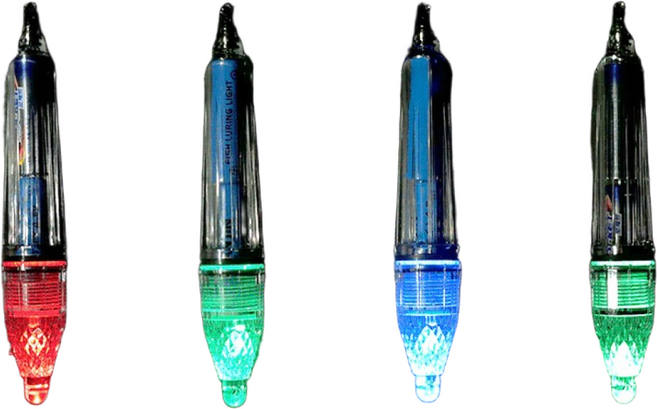 레저킹 심해갈치낚시 LED 갈치집어등, 3개, 12cm_점멸 RGB, LJK-454442
