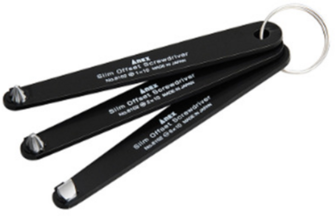 ANEX 아넥스 6102 초박형 코러드라이버 렌치 드라이버 3개 1set(십자 일자 별), 1개