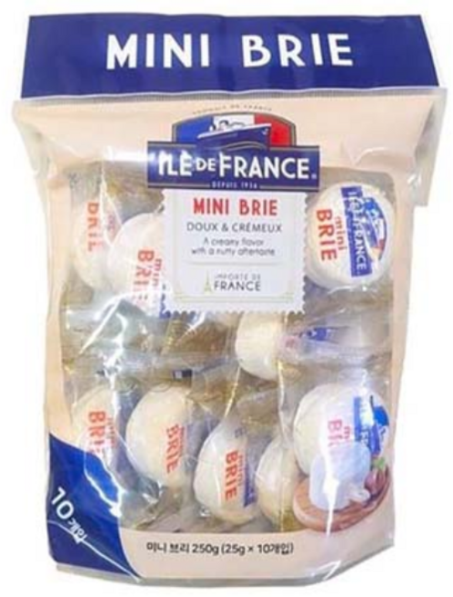 코스트코 일드 프랑스 미니 브리 치즈 250g (25gx10개입), 2세트