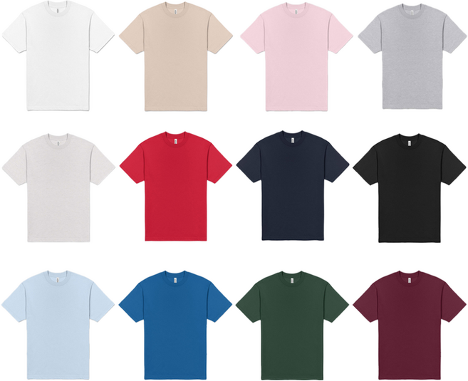 트리플에이 18수 라운드넥 무지 티셔츠 1301 반팔