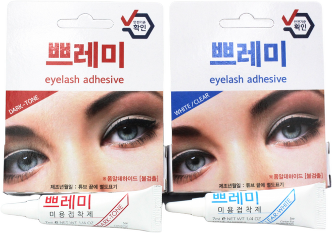 쁘레미 속눈썹 접착제=옵션명: '속눈썹 접착제' 제조원 (주)듀오뷰티 속눈썹 풀 7ml : 케이스 한글표기, 속눈썹 접착제 다크톤 7ml, 1개