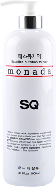 에스큐제약 모나다 탈모 증상 완화 샴푸 1000ml 7세트, 1L, 7개