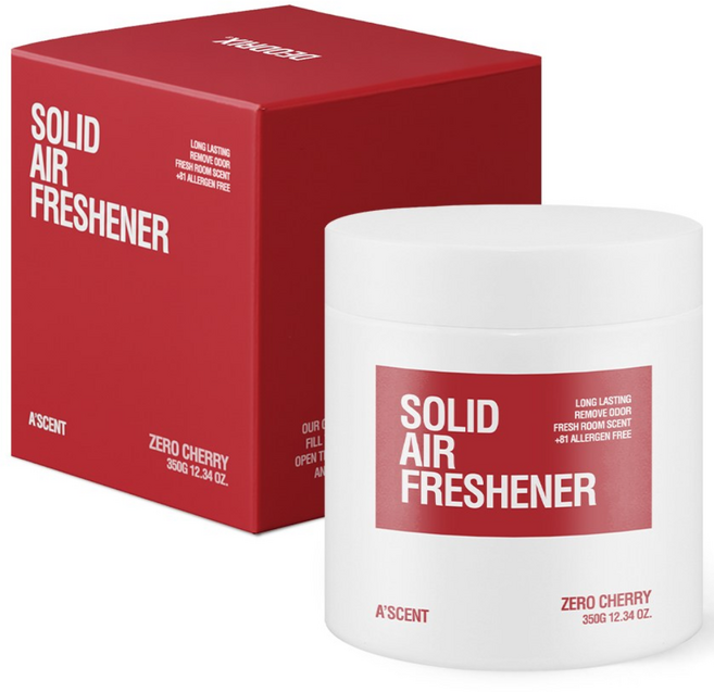 에이센트 고체 탈취제 강력 냄새제거 알러젠프리 제로체리, 1개, 350g