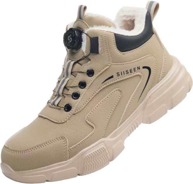 SIISEEN남녀 공용 겨울 안전화 6인치 다이얼 버튼 가볍고 편안한 작업화S-8012-2