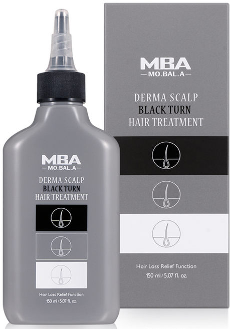 MBA 탈모완화 탈모기능성 손상모 집중케어 모발아 더마 스칼프 블랙턴 헤어 트리트먼트 150ml, 1개