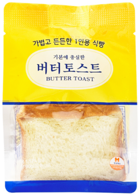 천빵 천원빵 가볍고 든든한 식빵 기본에 충실한 버터 토스트, 1개, 90g