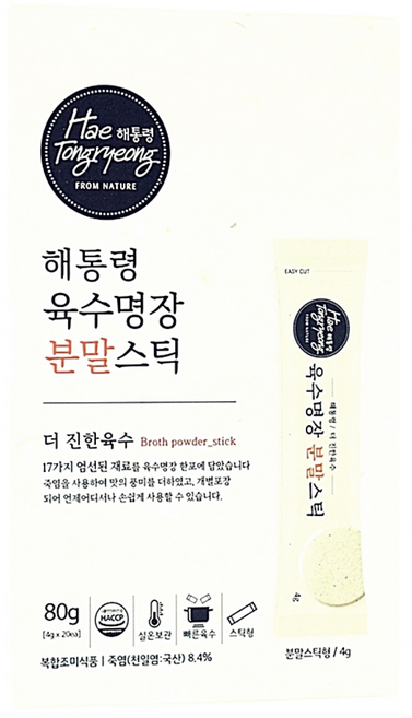 해통령 육수명장 분말스틱 185포 세트, 1개