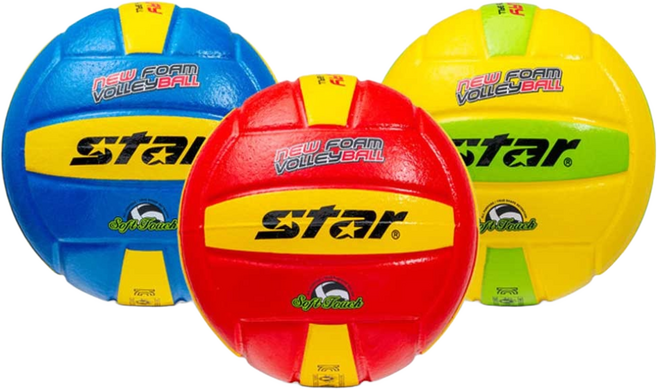 스타 뉴 폼 발리볼 4호 레드 옐로우 블루, 1개