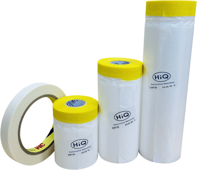 자동차용 카바링 커버링 마스킹 테이프 / 도장 도색 스프레이 정비 광택 보양 / 1+3 개 (3M+노루), 1세트