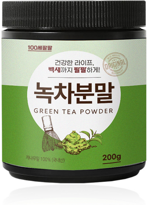 백세팔팔 녹차분말, 1개, 200g