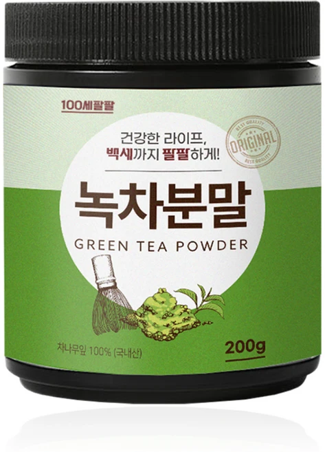 백세팔팔 녹차분말, 1개, 200g - 쿠팡