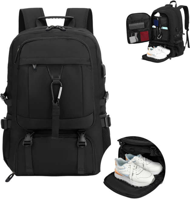 믹스MICS 출장용 대용량 여행용 옥스포드 원단 백팩 가방 캐리어 결합 신방 전용 포켓 USB슬롯 백팩 등산가방 백팩 등산용 남성 여성 백팩 18인치 24인치 55L 80L