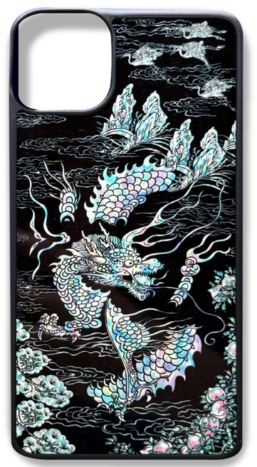 듀플리시티 자개일러스트 운룡도 폰케이스 전통 민화 자개 강화유리케이스 글라스케이스