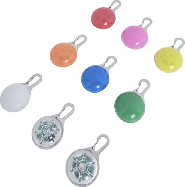 강아지 야간 산책용 LED클립 세이프티 라이트 방울 컬러팝 LED 펜던트, 옐로우, 1개