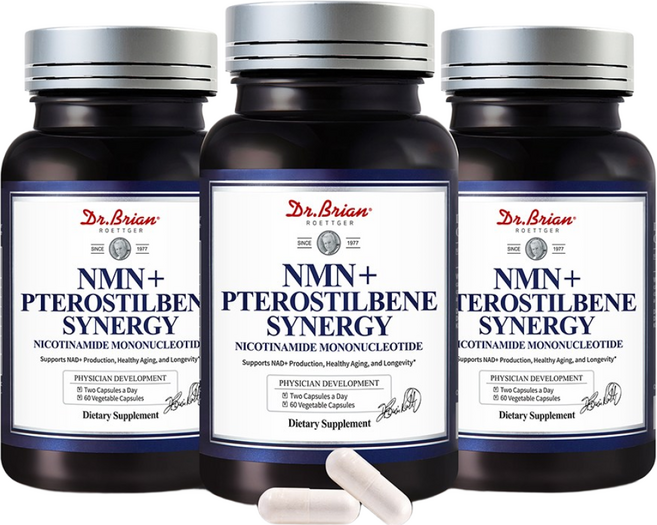 닥터브라이언 NMN + 프테로스틸벤 시너지 캡슐, 3개, 60정