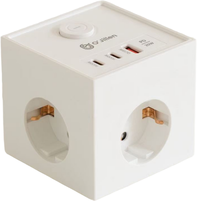 오지렌 고성능 USB C타입 고속충전 고용량 큐브 멀티탭 콘센트, 1개, 화이트(PD20W)
