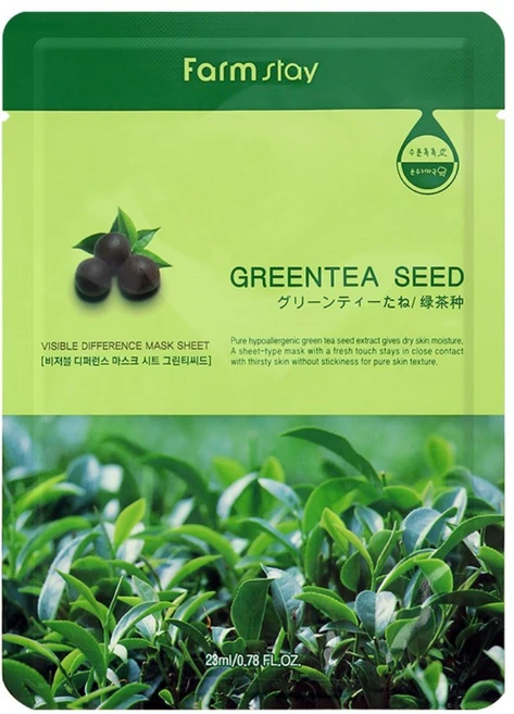 팜스테이 비저블 디퍼런스 마스크 시트 그린티씨드 10매, 10개, 1개 - 쿠팡