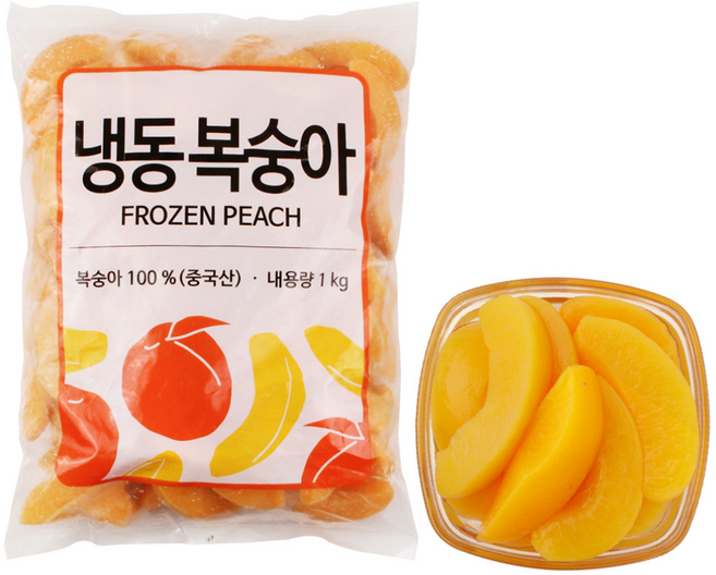 [딜라잇가든]냉동 복숭아(슬라이스) 1kg, 1개