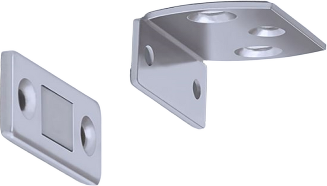 2p/4p/6p구성 자석 빠찌링 가구 자석 도어캐치 문열림 방지 원터치 스텐 똑딱이 붙박이장 장롱, 2개, 실버90도