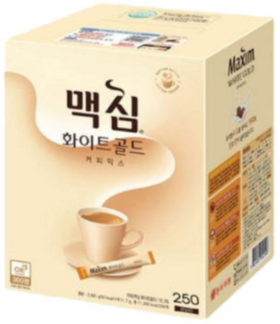 맥심 화이트골드, 11.7g, 250개입, 4개
