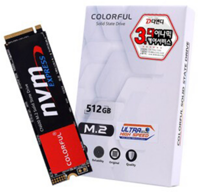 COLORFUL CN600 M.2 NVMe 디앤디컴 256GB, D4-114-60003