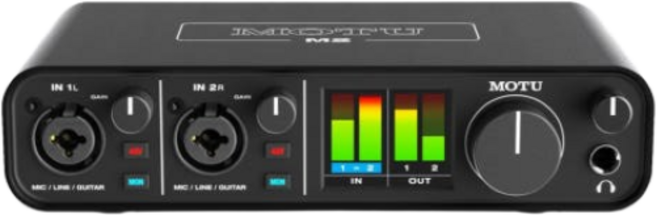 MOTU M2 오디오 인터페이스 USB-C 고음질 2채널 레코딩용 홈레코딩 장비 정품 녹음 인터페이스 믹서 대체용 DAW 연결 오디오 카드