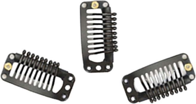 헤어엔조이 가발클립- 9발클립(5개1세트) 가발고정핀 가발똑딱이 가발부자재 가발부자재, 1개