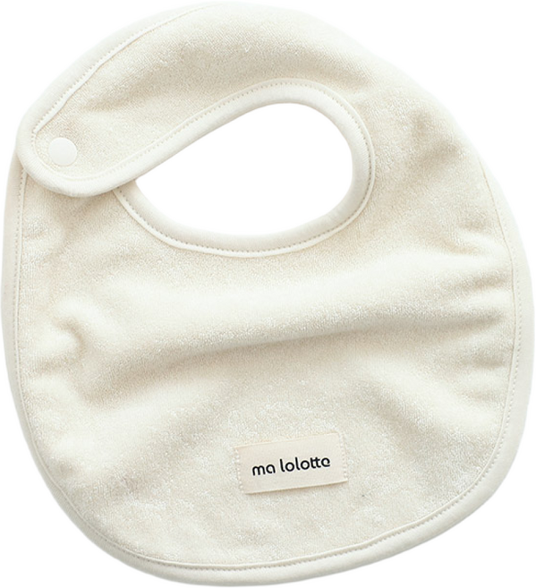 마롤로뜨 테리 원형 아기 턱받이 양면 2겹, 1개, 1개입, 아이보리_테리원형턱받이