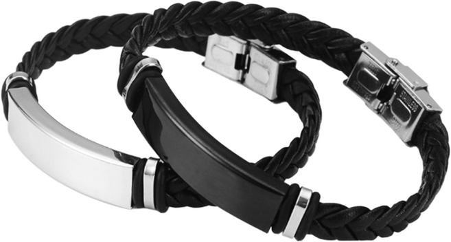 클럽유니 가죽 정전기 방지 팔찌 2P 세트