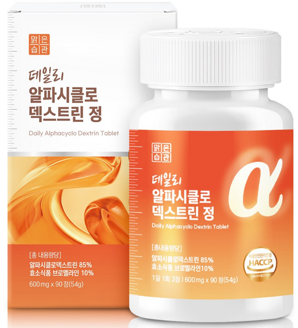 데일리 알파시클로 덱스트린 정 맑은습관, 1개, 90정