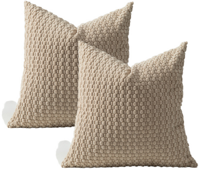 키미블랑 코듀로이 와플모양 심플 쿠션 커버