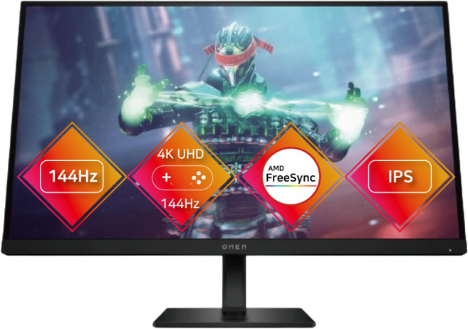 [HP] OMEN 27K IPS 4K UHD 68.6cm 오멘 게이밍 모니터 144Hz 1ms 내장 스피커