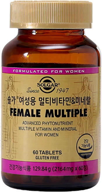 솔가 여성용 멀티비타민&미네랄 + [필케이스], 1개, 60정 - 쿠팡