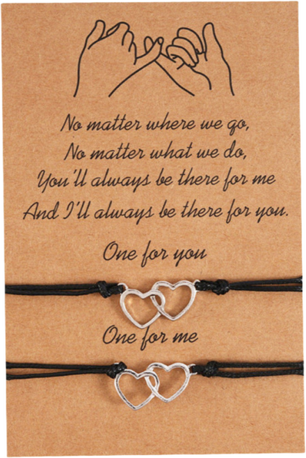 영원한 사랑과 우정을 담은속 감성 우정 커플팔찌 세트
