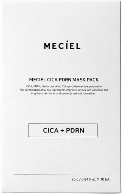PDRN 콜라겐 수분 병풀 시카 마스크팩, 1개, 10개입