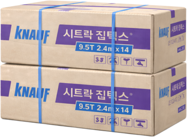 크나우프 시트락 집텍스 9.5T*300*600 18장 천장재 천장마감재 텍스 보랄, 1박스