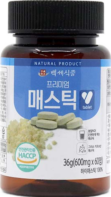 매스틱 프리미엄 매스틱정 600mg HACCP인증제품, 36g, 1개