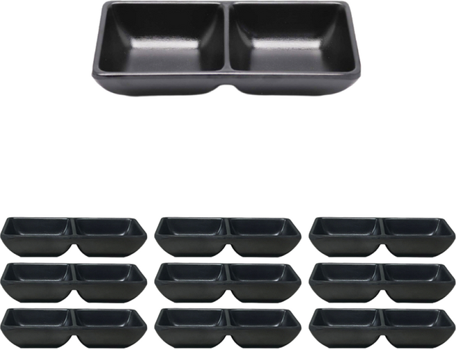 라이프초이스 블랙 멜라민 2구 소스볼, 10개