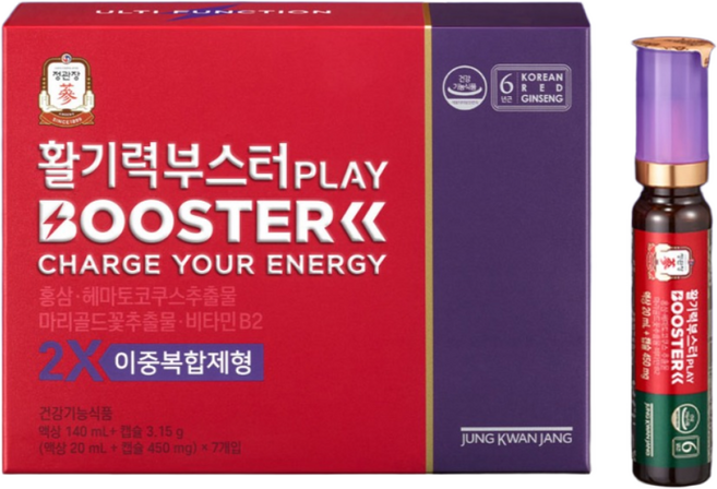정관장 활기력 부스터 플레이 건강기능식품 + 쇼핑백, 1개, 7회분