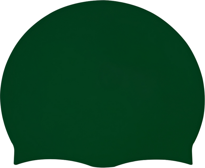 국내생산 베이직 심플 실리콘수모 성인남녀공용 수영모자, 딥그린, 1개