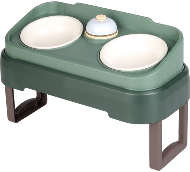 파섬젠 콜링 더블 세라믹 볼 애견식기 강아지밥그릇, 네추럴그린, 1개, 유(+6000)