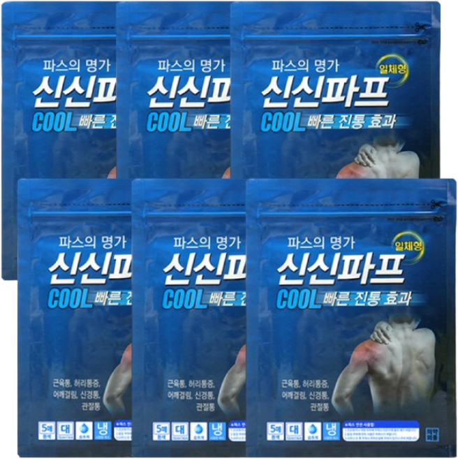 신신파프 쿨카타플라스마 30매 (5매입 X 6개), 1세트