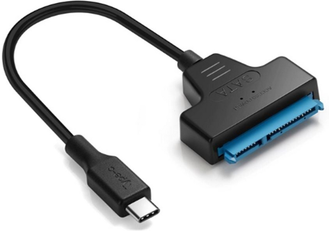 SATA 케이블 SSD케이블 하드디스크 연결선 2.5/3.5인치 HDD USB C타입, 1개