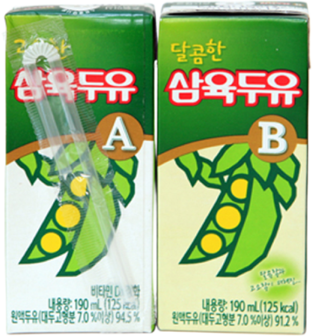 [삼육식품] 삼육 고소한두유A 24팩+달콤한B 24팩 190mm 총 48팩, 190ml, 48개