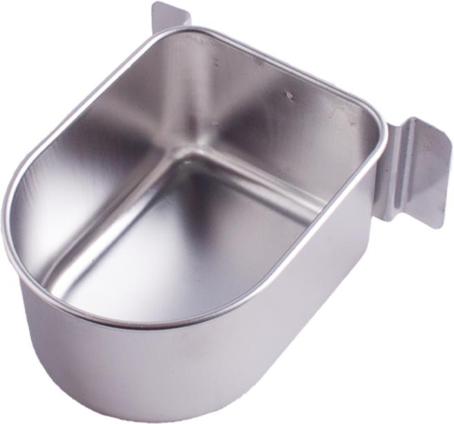 평생 튼튼 스테인레스 모이통 앵무새용품 먹이통 그릇 밥통 물병 급수기 간식통, 1개, 중형