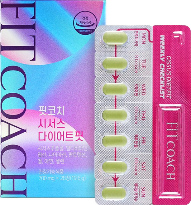 핏코치 시서스 다이어트 핏 (시서스추출물 체지방감소), 1박스, 28정