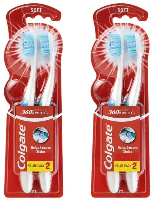 콜게이트 360 옵틱화이트 칫솔, 2개, 2개입 - 쿠팡