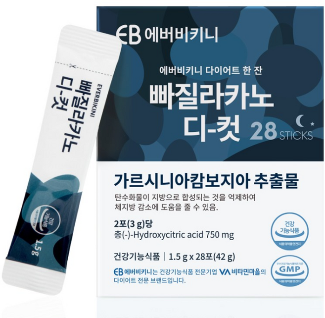 에버비키니 빠질라카노 디카페인 다이어트 커피 아메리카노맛 28p, 42g, 1개