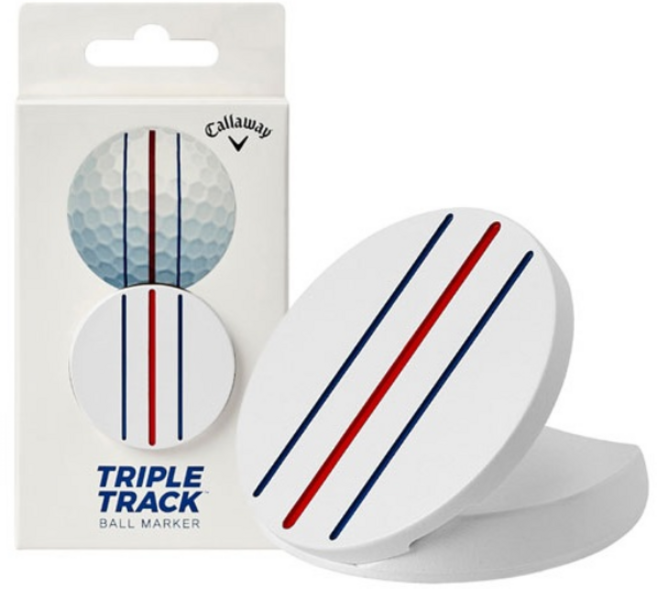 캘러웨이 정품 트리플 트랙 골프공 볼마커 필드용품 골프악세사리, 화이트, 1개